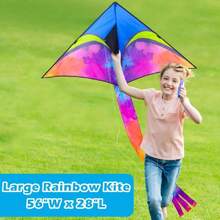 Gran Cometa para Niños y Adultos- Fácil de Volar con Viento Fuerte o una Suave Brisa Velas Niños,38968553 - Neblina azul - Ver 5