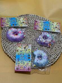 Sac transparent givré pour emballage de boulangerie pour donuts, pain grillé, sac de pain. Jouet de pression en forme de patte de chat chinois lâche, gaufre. Cadeau d'anniversaire, décoration de fête, jouet anti-stress pour étudiants et bureau, cadeau du Nouvel An (certains accessoires aléatoires) - Multicolore - Voir 10