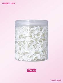 50/200/400个/瓶 心形睫毛胶环 - 含睫毛胶支架和扇形杯，专业睫毛嫁接用品 - 彩色 - 查看 11