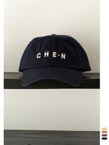 Mũ lưỡi trai mềm mại, điều chỉnh được, thêu chữ tối giản, phù hợp cho cả nam và nữ, mùa xuân/hè. - Mũ lưỡi trai CHEN - Xem 18