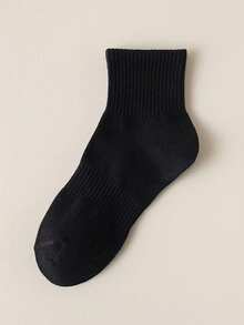 1 Paire/3 Paires/6 Paires/10 Paires Multi-Pack Chaussettes Courtes pour Femmes Toutes Saisons, Chaussettes Jacquard Couleur Unie Taille Cintrée Respirantes, Chaussettes Style Rue Personnalisées, Chaussettes Douces Confortables Décontractées Moelleuses, Noir & Blanc Convient pour Sorties Quotidiennes, Maison, Bureau, Campus, Sports Chaussettes Courtes pour Femmes - Multicolore - Voir 4