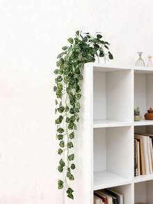 1/12 قطعة أوراق اصطناعية لأشجار البطيخ والبطاطا الحلوة وتفاح الخريف، أغصان معلقة، نباتات مصنعة، ديكور داخلي، ديكور حفلات الزفاف، هدايا عيد الحب، ديكور الربيع، أكاليل الأغصان المصنعة، مناسبة أيضًا للديكور الخارجي، بطول 209.5 سم - أخضر - مشاهدة 4