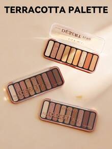 HANDAIYAN 9-Color Eyeshadow Palette, Earth Tone, Shimmery, Multi-Purpose Eyeshadow Palette, Suitable For Halloween, Christmas Makeup Parties, Autumn/Winter, Campus Essential, Vacation, Travel, Camping And Other Occasions - Multicolor - View 10