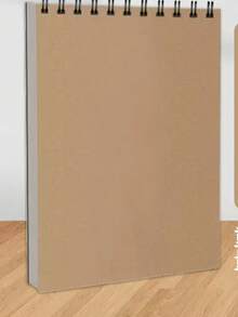 牛皮纸螺旋素描本，多种尺寸可选，纸张加厚，专为艺术学生设计，用于手绘素描，内含空白绘图页，可实现更清晰、更专业的素描。 - 彩色 - 查看 11