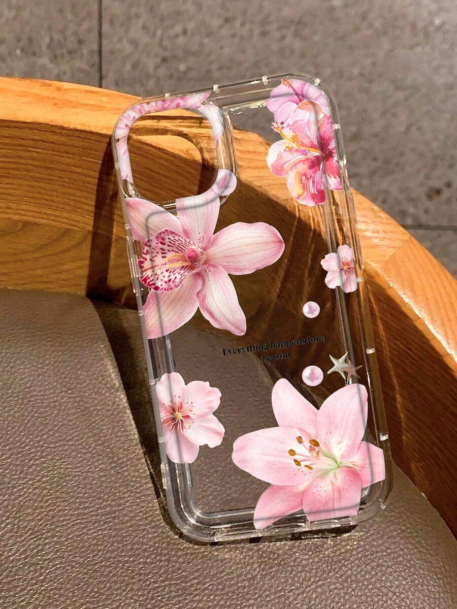 Hibiscus Floral Pattern Print Phone Case Compatible With IPhone & Compatible With Samsung GalaxyCompatible With Samsung Galaxy Waterproof Shockproof Anti-Fall Scratch Resistant