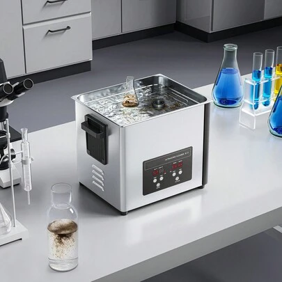 10L Ultrasonic Cleaner, Professional Ultrasonic Cleaner Machine With Cleaning Basket & Digital Display, 180W Stainless Steel 40kHz Cleaning Machine For Watches, Razors, Jewelry, Coins, And More