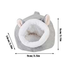 1 chiếc ổ bông cho chuột hamster, nhà ngủ ấm áp mùa đông cho thú cưng nhỏ, giường ngủ mùa đông mềm mại dễ thương, màu ngẫu nhiên - Nhiều màu - Xem 3