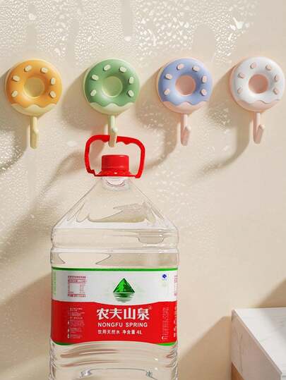 No Drill Powerful Adhesive Hooks, Cute Donut Shaped Hangers, Kitchen/Bathroom Wall Mounted Hooks, Hat Organizer Hooks, Over The Door Hooks, Nordic Style, Cream Color, Nursery, Newborn Families, Young Parents, Home Organization, Dorm Life, Behind The Door Space, Bathroom Wall, Kitchen Storage, Entryway Organization, Wardrobe Expansion, Back To School, New Year Decor, Daily Use