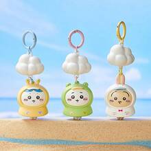 Miniso 千川系列兔兔造型雨衣发光挂件，硅胶材质+发光功能，可爱兔子雨衣造型，云朵装饰+登山扣，适合背包挂件/钥匙扣/随身装饰，可爱发光挂件（1个） - 彩色 - 查看 6