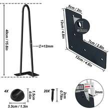 Set Of 4 Metal Hairpin Table Legs, For Dining Table, Desk And Stool, DIY