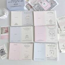 20pcs/Set INS Style Mini Folding Cards, Cardboard Protective Sleeves, Decorative Folding Pages, DIY Greeting Cards - Multicolor - View 2