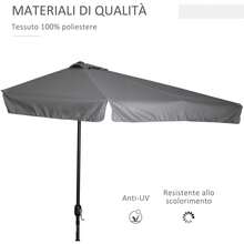 Ombrellone da esterno, supporto e base - Crema - Visualizzare 6