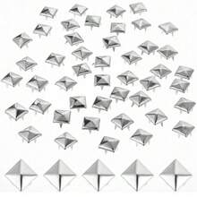 50/100/320 Pcs Square Pyramid Studs, 10mm 4-Prong Spike Rivet, Punk Rock Stud Spots, For Bags, Shoes, Leather Crafts