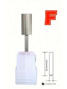 1pc 5.35mm Tungsten Carbide Barrel Nail Drill Bit, Manicure Accessory