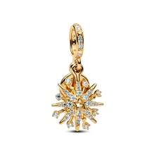 1pc Fashionable Shiny Gold Plated Pendant, Suitable For Bracelets And Necklaces, DIY Holiday Gift - Multicolor - View 7