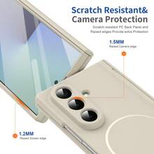 VIETAO 適用於 Galaxy Z Fold 8 Ultra 7 6 5 4 的鋼化銀河螢幕保護膜磁吸無線充電可折疊全包手機殼 - 白色 - 查看 6