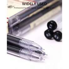 5 Pcs Japanese Pens Stationery 0.35mm Capped Gel Pens Extra Fine Point Black - 黑色 - 查看 7
