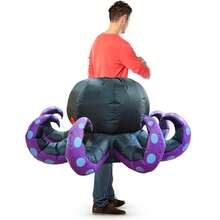 1pc Adult Inflatable Octopus Costume, Unisex Inflatable Costume - Full Body Heart-Themed Fancy Dress, Suitable For Halloween, Carnival, Christmas And Various Event Parties