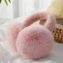 1个可折叠仿毛皮耳罩，加厚保暖，简约设计，适合秋冬季节佩戴 - 彩色 - 查看 8