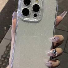 DECOPHONE 1 Piece Of Transparent Case With A Sparkling Starry Sky Pattern, Compatible With Apple 11/12/13/14 Pro Max/15 16 17 17pro 17Promax.