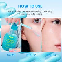 KOEC Hyaluronic Acid Moisturizing Facial Serum - Nourishing And Plumping Formula, Leaves Skin Radiant, Smooth And Refined, Refreshing And Luminous, Lightweight And Easily Absorbed Facial Serum - Mint Blue - View 4