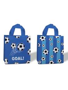4个世界杯足球赛主题无纺布礼品袋，夏季派对礼品袋，带提手，生日派对，主题派对礼品袋 | 结实耐用的提手 - 彩色 - 查看 6