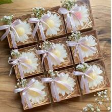 1支装清新雏菊香氛蜡烛，网状蝴蝶结礼盒，多种款式可选，时尚家居装饰，营造氛围 - 彩色 - 查看 9