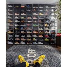 Crep Protect Shoe Storage Box - Ultimate Sneaker Organizer Stackable Shoe Crates 2 Per Pack Black - Black - View 2