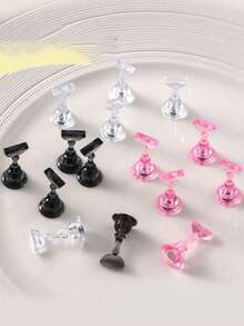 1个亚克力底座 + 5个亚克力美甲练习贴片架，美甲练习支架，美甲练习贴片，美甲印花板，美甲支架，美甲贴片，美甲工具，化妆间装饰 - 彩色 - 查看 6