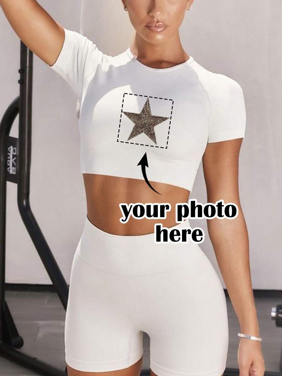 Customized Women Active Tops - White - View 1