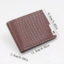 Brown & Black Foldable Driver's License Wallet, Folding Men's Driving License, Bank Card Holder, ID Card Slots, Bank Card & Document Organizer, Travel Pouch, Gift For Dad, Family, Friends, Students, Casual, Business - Brown - View 2