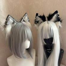 Cat Cosplay Ears Cat Ears Headbands Clips Accessories Punk Gothic Cross EK12-EK28 - MysteriousGemstoneEarringsEk26 - View 3