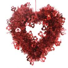 2 piezas y 1 pieza Guirnalda con forma de corazón rojo brillante, decoración colgante romántica para crear ambiente, adorno de guirnalda con forma de corazón, decoración romántica para aniversario, decoración del Día de San Valentín, decoración para cena a la luz de las velas, decoración de sorpresa romántica, adecuado para eventos especiales del Día de San Valentín, bodas, regalos nupciales, fiestas, compromisos y celebraciones de aniversario del Día de San Valentín - Multicolor - Ver 8