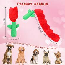 Rose Flower Dog Puzzle Toy, Plush Valentine's Day Dog Toy With Squeaky Sniff Mat, Stuffed Rose Flower Dog Toy, Valentine's Gift, Suitable For Puppies, Small, Medium, Large Dogs - Multicolor - View 11