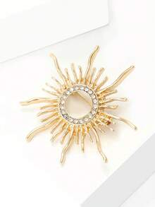 Spille da sole con cristalli di lusso - Spille creative per donne, accessori per gioielli casual da festa / regali per amici, decorazioni - sole - Visualizzare 7