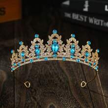 1pc Fashionable & Elegant Alloy Crown Hair Accessory Suitable For Women Wedding Party - Purple - View 5