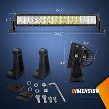 - Barra de luz LED de 55.8 cm y 120W, Multiuso,38931677 - A - Ver 2