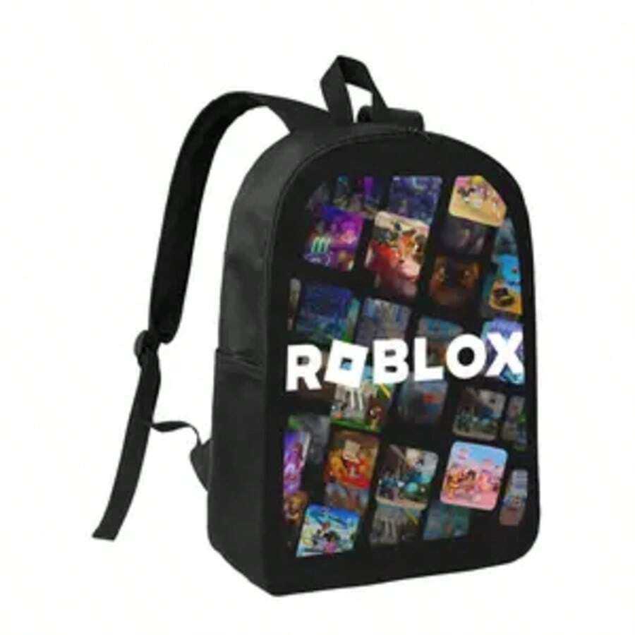 Collage Print Backpack For Kids & Teens - Casual School Travel Daypack With Stylish Gaming Theme - Versatile & Practical For Daily Use - Main Color Of the Picture - View 1