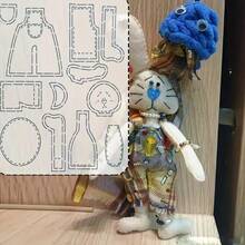 1 mẫu rập may hình thỏ mặc quần yếm (khoảng 30cm), mẫu rập búp bê nhồi bông hình thỏ Miss Rabbit bán trong suốt, mẫu vải mềm mại làm búp bê thỏ thủ công, có thể giặt và tái sử dụng. - Thỏ quần yếm - Xem 5