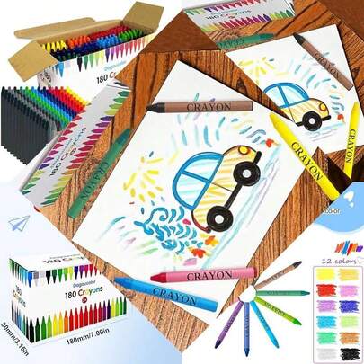 Kids Crayons For School And Art, Premium Bulk Crayons For Artists, Teens, Boys & Girls