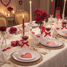 1/25/50pcs 10.25 Inch (26.0 Cm) Gold Dinner Plates / 7.5 Inch (19 Cm) Dessert/Appetizer Plates - Sturdy White And Gold Plates Perfect For Weddings, Valentine's Day, Ramadan, Easter, Mother's Day, Housewarming, Gifts, Birthday Parties, Holidays, Picnics, Banquets, And All Occasions - White With Single Gold Trim - View 11