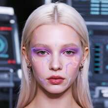 Mattel 6pcs/1pc Laser Teenage Girl Group Temporary Tattoo Stickers, Rumi Rumi Anime Tech Tattoo Stickers, Party Decoration Stickers, Small Gift - Multicolor - View 4