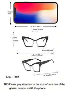 1pc Women's Fashion Versatile Everyday Eyeglasses