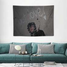 Lil Tapestries Love Peep Rapper Tapestry Wall Hanging - Vibrant Colorful Abstract Art, Horizontal Peach Light Beige Fabric Home Decor For Bedroom, Living Room, Door Curtain, Balcony - No Electricity Needed - Nhiều màu - Xem 5