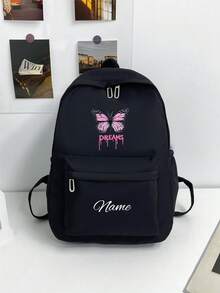 Ba lô thiết kế theo yêu cầu, lý tưởng cho học sinh hoặc sử dụng hàng ngày; thời trang và đa năng, được làm từ chất liệu nylon bền chắc; có thể cá nhân hóa với tên hoặc lời chúc mừng ngày lễ; phù hợp cho cả nam và nữ; thiết kế trang nhã và đơn giản, mềm mại và thoải mái; màu sắc tươi sáng; đáng yêu và quyến rũ; hoàn hảo cho trang phục thường ngày; món quà cá nhân hóa độc đáo dành cho gia đình và bạn bè. - màu đen - Xem 15