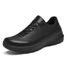 Men's Leather Shoes Sports Leather Shoes Spring And Autumn Low Top Layer Cowhide Surface Outdoor Hiking Casual Shoes Black - Standard Leather Shoe Size - View 1