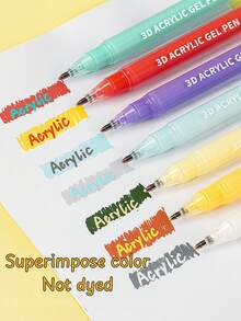 6/36/54 Morandi Colors Colorful Gel Pens Set - Mark Pens Assorted Medium Point, Perfect For Vibrant Colored Writing And Sketching,Smooth Writing,For Drawing, Highlighting, Student's Note Taking, Making Manuals, Drawing Highlighting, Stationery Student Back To School Gift, DIY Scrapbooking, School & Office Supplies, Art Painting - Multicolor - View 1