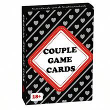 50pcs Couple Cards: Holiday Party Game, Fun Couple Cards - Christmas, Valentine's Day And Party Entertainment, Deepen Relationship - Black - View 9