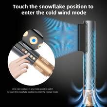 三合一多功能造型工具（200M负离子）| 高速气流+快速加热 | 三档温度设置+冷热模式 | LCD显示屏+自动断电（过热保护）| 适用于所有发质 | 干发/直发/自然卷/紧致波浪/蓬松/刘海造型 | 不毛躁，不静电 | 理想的情人节礼物 - 灰色 - 查看 5