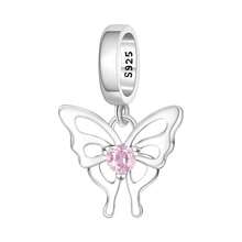 Cute Panda Animal 925 Sterling Silver Charms For Bracelets And Necklace Dangle Pendants Butterfly Elephant Dog Bead Jewelry Present For Women Family Friends-6048 - 蝴蝶魅力 - 查看 1